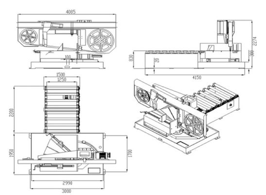 SAW1000 H-Beam 1000*500mm FAST CNC High Accuracy Vertical CNC Metal Cutting Band Saw Machine