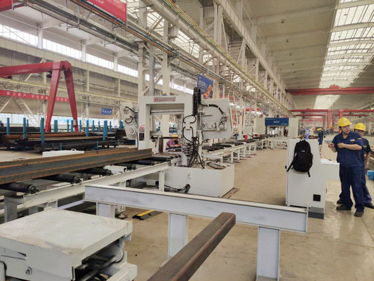 H-Beam Drilling & Sawing Production Line 10 Axis CNC 3D drilling machine + 1Axis CNC sawing machine
