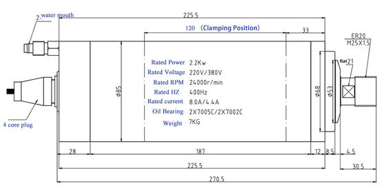 Air Cooled Water Cool 2.2kW CNC Router Electric Spindle Exported to Saudi Arabia