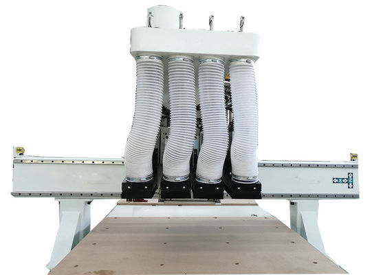 Four Head Double Station CNC Router 6KW 9KW CNC Cutting Engraving Electric Router Machine