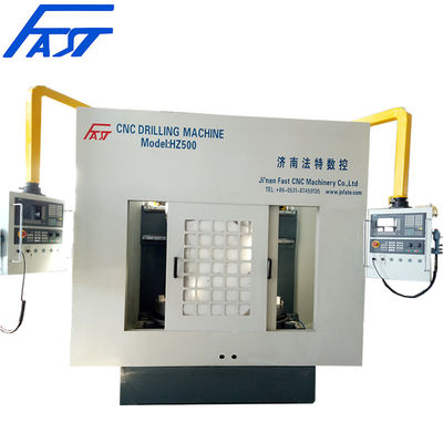 Hot Sale Flange Round Part CNC Double Worktable Drilling Machine With German Siemens System Model FLZ500