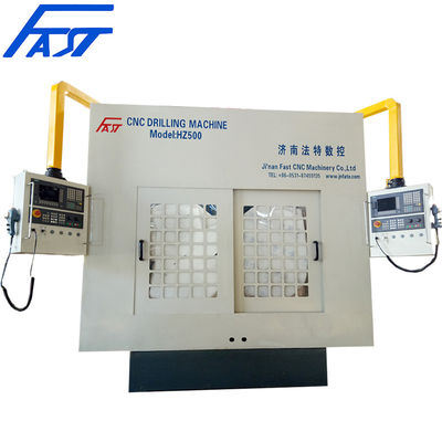 Hot Sale Flange Round Part CNC Double Worktable Drilling Machine With German Siemens System Model FLZ500